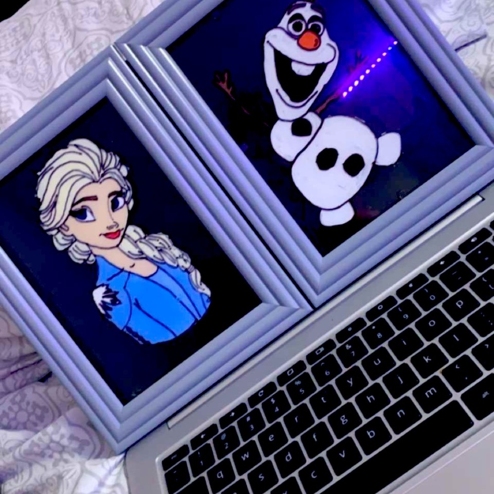 Glass Painted picture frames